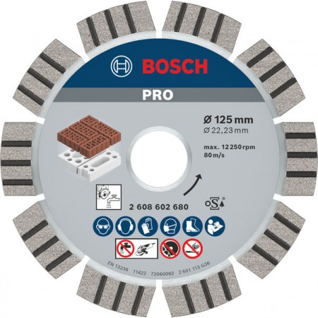 BOSCH Diamentowa tarcza tnąca Best for Abrasive 125 x 22,23 x 2,2 x 12 mm 2608602680 BOSCH Diamentowa tarcza tnąca Best for Abrasive 125 x 22,23 x 2,2 x 12 mm 2608602680