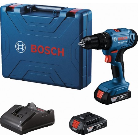 BOSCH GSB 183-LI PROFESSIONAL Akumulatorowej wiertarko-wkrętarce, 2x 2,0 Ah 06019K9100