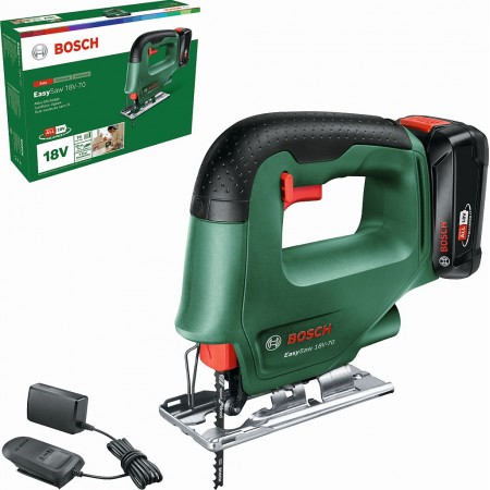 BOSCH EasySaw 18V-70 Wyrzynarka akumulatorowa, 1x 18V 2.0Ah 0603012002