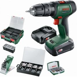 BOSCH UniversalImpact 18V + SystemBox Wiertarko-wkrętarka, 2x 1.5Ah 06039D4107