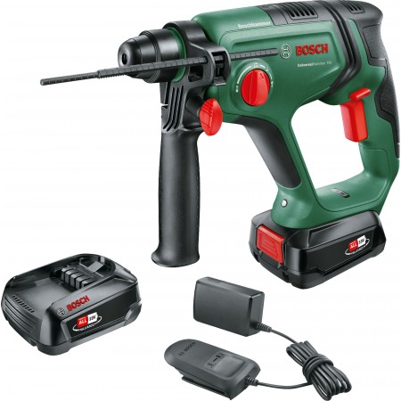 BOSCH UniversalHammer 18V Akumulatorowy młot, 2x 18V 2.5Ah+AL 1820 06039D6003