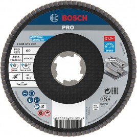 BOSCH Tarcza listkowa PRO X571, kątowa, 125 mm, G60, X-Lock 2608619202 BOSCH Tarcza listkowa PRO X571, kątowa, 125 mm, G60, X-Lock 2608619202