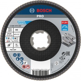 BOSCH Tarcza listkowa PRO X571, kątowa, 125 mm, G80, X-Lock 2608619203 BOSCH Tarcza listkowa PRO X571, kątowa, 125 mm, G80, X-Lock 2608619203