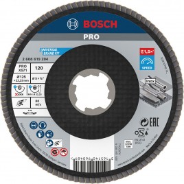 BOSCH Tarcza listkowa PRO X571, kątowa, 125 mm, G120, X-Lock 2608619204 BOSCH Tarcza listkowa PRO X571, kątowa, 125 mm, G120, X-Lock 2608619204