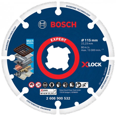 BOSCH Tarcza tnąca EXPERT Diamond Metal Wheel X-LOCK 115 x 22,23 mm 2608900532