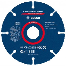 BOSCH Tarcze tnące EXPERT Carbide Multi Wheel 115 mm, 22,23 mm 2608901188