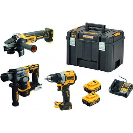 DeWALT DCK355P2T Combo Zestaw (DCD800+DCG405+DCH172)+(18V/2x5,0Ah)Tstak