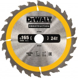 DeWALT DT1934 Tarcza tnąca 165 x 20 mm, 24 zębów