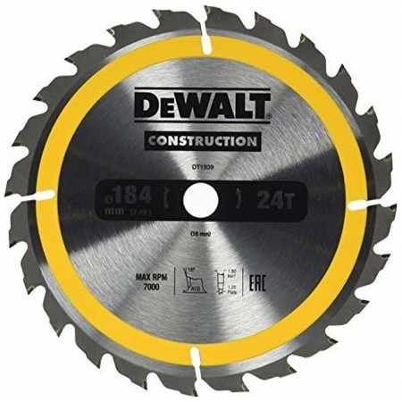 DeWALT DT1938 Tarcza tnąca 184 x 20 mm, 18 zębów