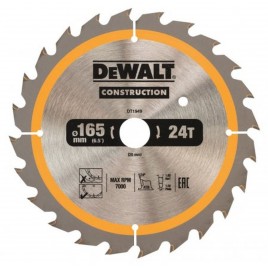 DeWALT DT1949 Piła tarczowa 165 x 20mm,24 zębów