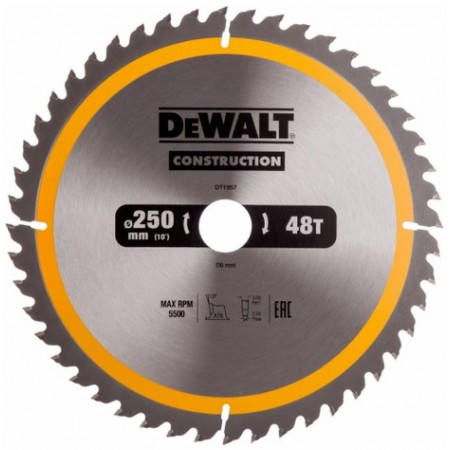 DeWALT DT1957 Tarcza do cięcia drewna 250 x 30mm, 48 zębów