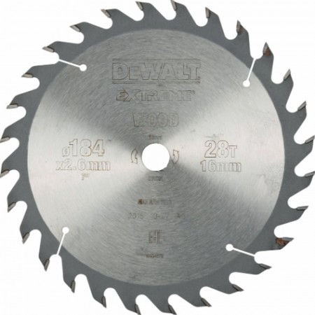 DeWALT DT4031 Tarcza pilarska 184 x 16 mm 28 zębów