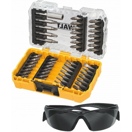 DeWALT DT70703 Zestaw 47 szt. końcówek 1/4", small tough case + okulary