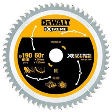 DeWALT DT99564 Tarcza pilarska 190 x 30mm, 60 zeby