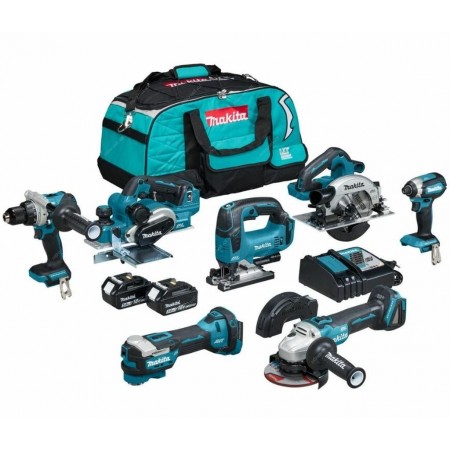 Makita DLX7019TX1 Aku zestaw narzędzi DDF486+DGA504+DHS660+DJV182+DKP181+DTD153+DTM52