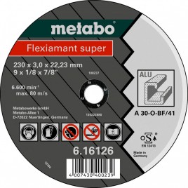 Metabo Flexiamant Super Tarcza tnąca 125 x 2,5 x 22,23 aluminium, TF 41 616752000