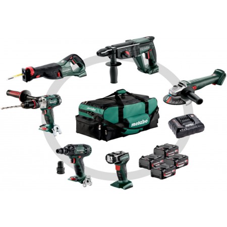 Metabo Combo Set 6.1 Maszyny akumulatorowe w zestawie (18V/4x4.0Ah) Torba 685211000