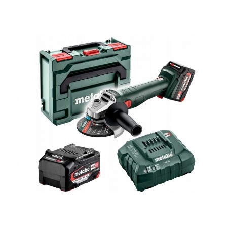 Metabo W 18 7-125 Akumulatorowa szlifierka kątowa (18V/2x4,0Ah/125mm) +MetaBOX 602371510