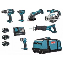 Makita DLX6011 Multi zestaw 18V Li-ion (DHP458Z+DSS610Z+DJR181Z+DTD146Z+DGA452Z+DML802Z)