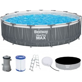 BESTWAY Steel Pro Max Basen naziemny 457 x 107 cm, z filtracją kartuszową 561GD