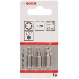 BOSCH Końcówka wkręcająca Extra Hart T20, 25 mm 2607001611