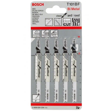 BOSCH Brzeszczot do wyrzynarek T 101 BF Clean for Hard Wood 2608634234