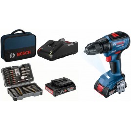 BOSCH Zestaw GSR 18V-50 + 2x 2,0Ah + GAL 18V-20 + 43-częściowy zestaw bitów 06019H5004