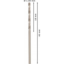 BOSCH Wiertło PRO Metal HSS-G, długość standardowa, 1,4 × 18 × 40 mm, 10 szt. 2608585470