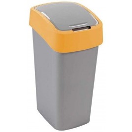 CURVER FLIP BIN 45L Kosz na śmieci 65,3 x 29,4 x 37,6 cm srebrny/pomarańczowy 02172-535