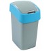 CURVER FLIP BIN 10L Kosz na śmieci 35 x 18,9 x 23,5 cm srebrny/niebieski 02170-734