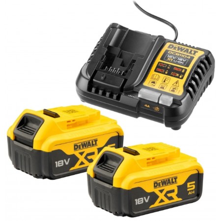 DeWALT DCB1104P2 Zestaw ładowarka DCB1104 + 18V 2x5,0Ah