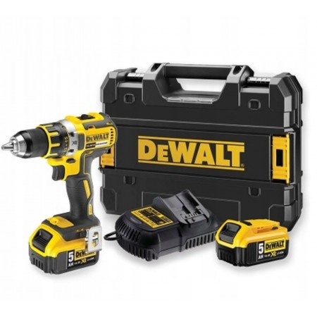 DeWALT DCD791P2 Wiertarko-wkrętarka (70Nm/18V/2x5,0Ah) Tstak