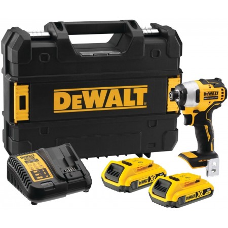 DeWALT DCF809D2T Zakrętarka udarowa 1/4" (190Nm/18V/2x2,0Ah) Tstak