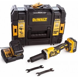 DeWALT DCG426P2 Aku Szlifierka prosta 6 mm XR (18V/2x5,0 Ah) Tstak DeWALT DCG426P2 Aku Szlifierka prosta 6 mm XR (18V/2x5,0 Ah) Tstak