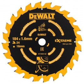 DeWALT DT1669 Tarcza pilarska 184 x16 mm 24T