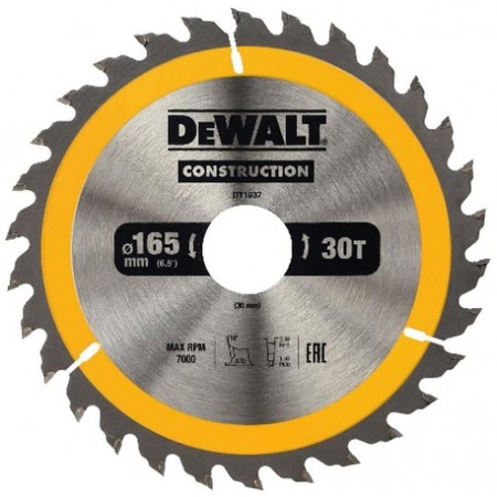 DeWALT DT1937 Tarcza tnąca 165 x 30 mm, 30 zębów