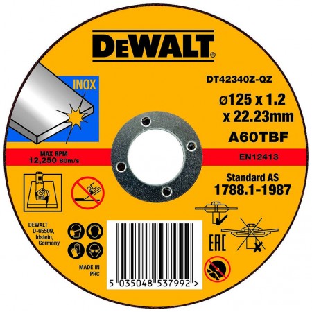 DeWALT DT42340Z Standardowa tarcza tnąca 125 x 1,2 x 22,23 mm