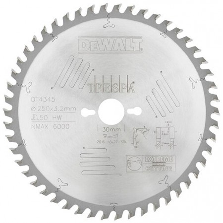 DeWALT DT4345 Tarcza Pilarska 250x30 mm 50 zęby