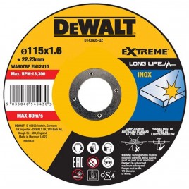 DeWALT DT43905 Tarcza 115 x1.6mm Thin Cut do cięcia stali nierdzewnej