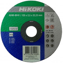 HiKOKI 752512 Tarcza do cięcia metalu 125x22,23x2,5mm HiKOKI 752512 Tarcza do cięcia metalu 125x22,23x2,5mm