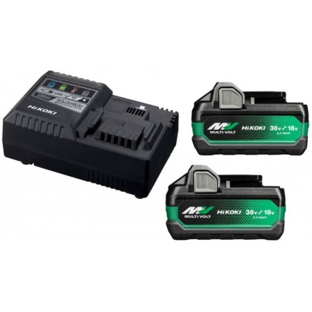 HiKOKI UC18YSL3WHZ BoosterPack 2 x akumulator Multivolt 36V 2,5Ah/ 18V 5,0Ah Li-Ion + szyb