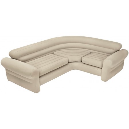 INTEX CORNER SOFA Sofa dmuchana 257 x 203 x 76 cm, beżowa 68575NP