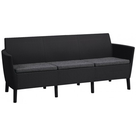 KETER SALEMO 3 Sofa, 187 x 67 x 76 cm, grafit/jasny szary 17209039