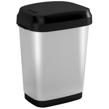 KIS DUAL SWING BIN STYLE M 25L Kosz na śmieci 26 x 37,5 x 48,5 cm srebrny