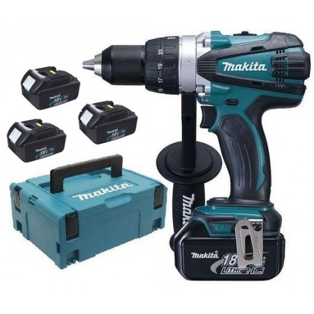 Makita DDF458RF3J Wiertarko wkrętarka Li-ion ( 91 Nm/3x3,0Ah/18V) Makpac