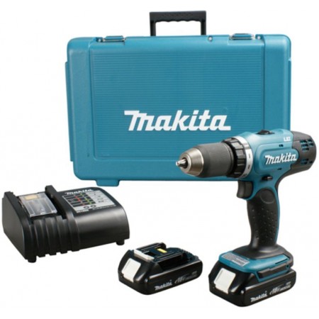 Makita DHP453SYE Akumulatorowa wiertarko-wkrętarka udarowa Li-ion LXT (2x1,5Ah/18V)