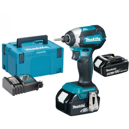 Makita DTD153RTJ Aku. klucz udarowy 1/4" Li -ion (2x5,0Ah/18V/170Nm) Makpac