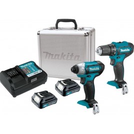 Makita CLX224X Zestaw narzędzi akumulatorowych CXT 12V (2x1,5Ah+DC10WD+Walizka aluminiowa)