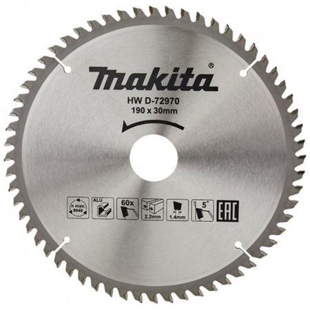 Makita D-72970 Tarcza Pilarska Aluminiowa 190x30x60T Tct