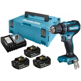 Makita DDF485RF3J Wiertarko-wkrętarka akumulatorowa Li-ion LXT, 3x 18V/3,0 Ah, Makpac